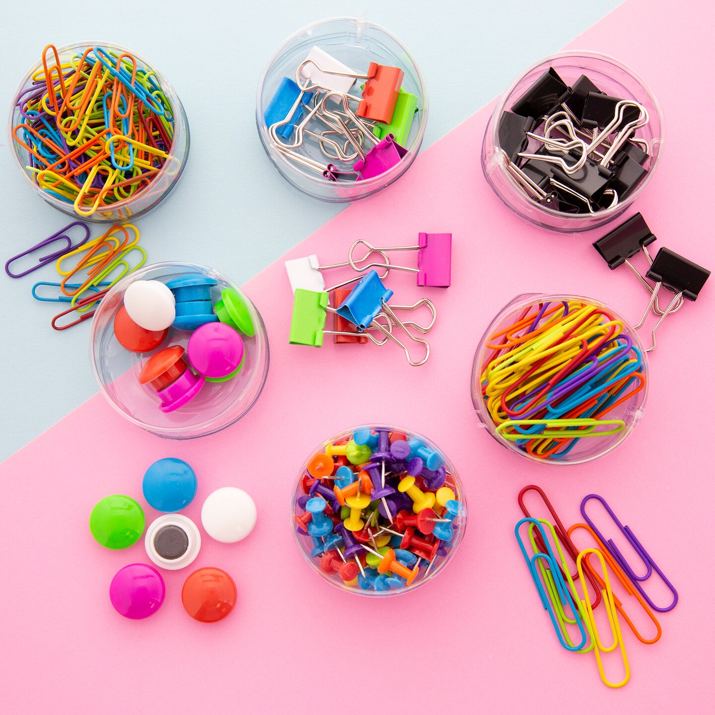 BAZIC Combo Sets: Push Pin, Paper Clip, Binder Clip, Magnetic Button