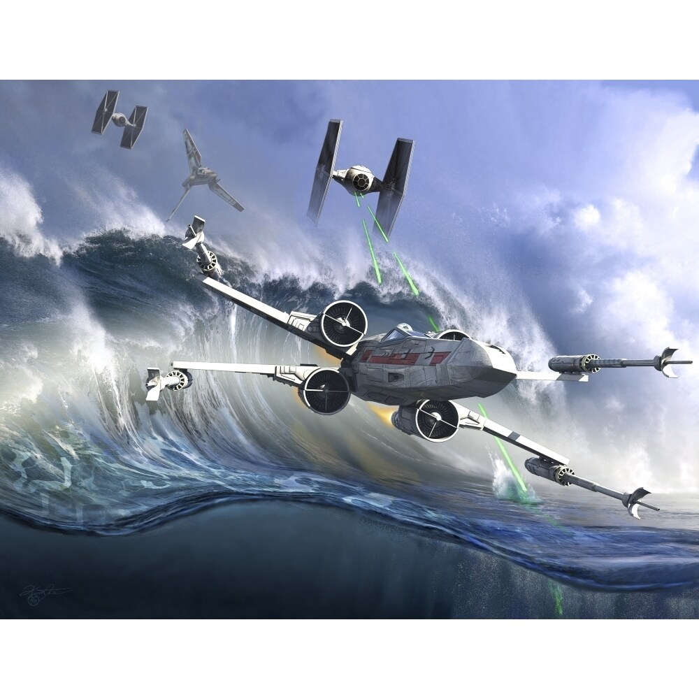 Star Wars Battle On The Fictional Ocean Planet Of Kamino Poster Print