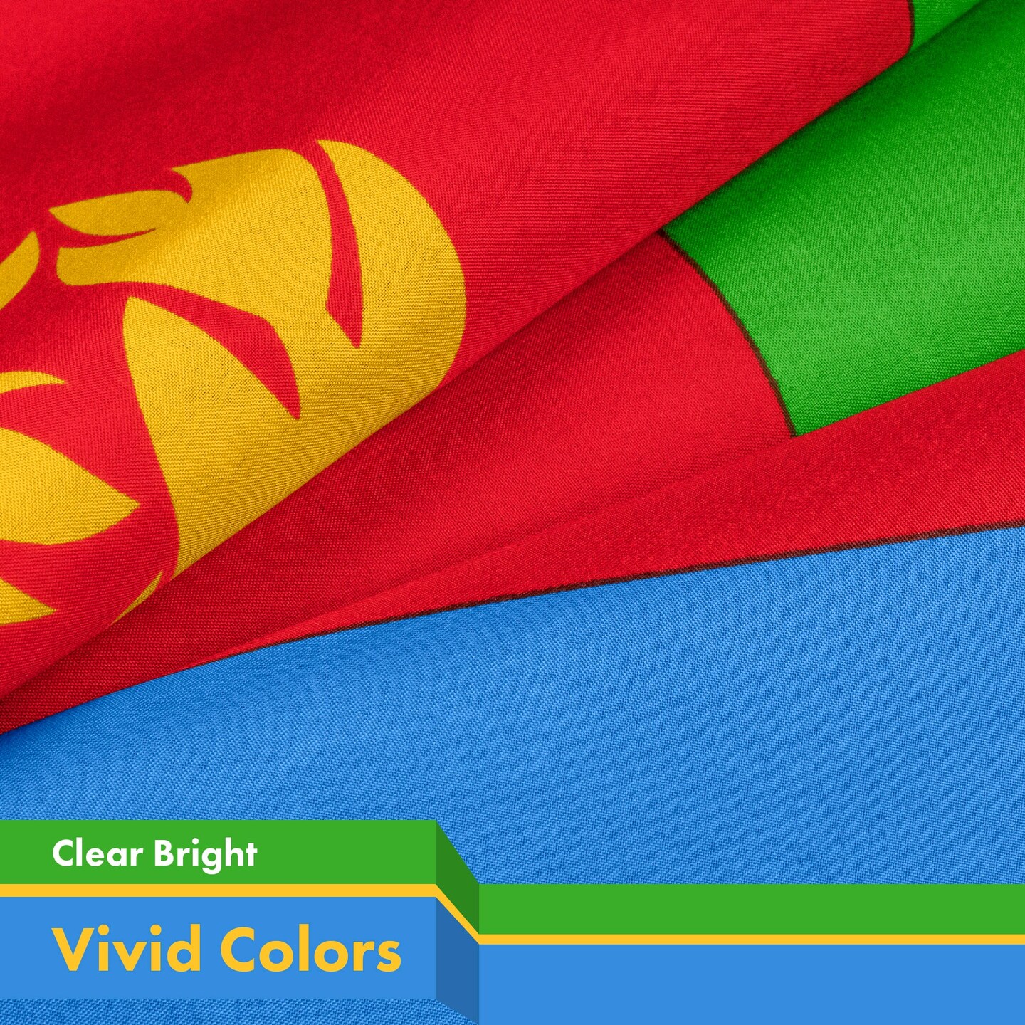 G128 5 Pack: Eritrea (Eritrean) Flag | 3x5 feet | Printed 150D Indoor/Outdoor, Vibrant Colors, Brass Grommets, Quality Polyester, Much Thicker More Durable Than 100D 75D Polyester