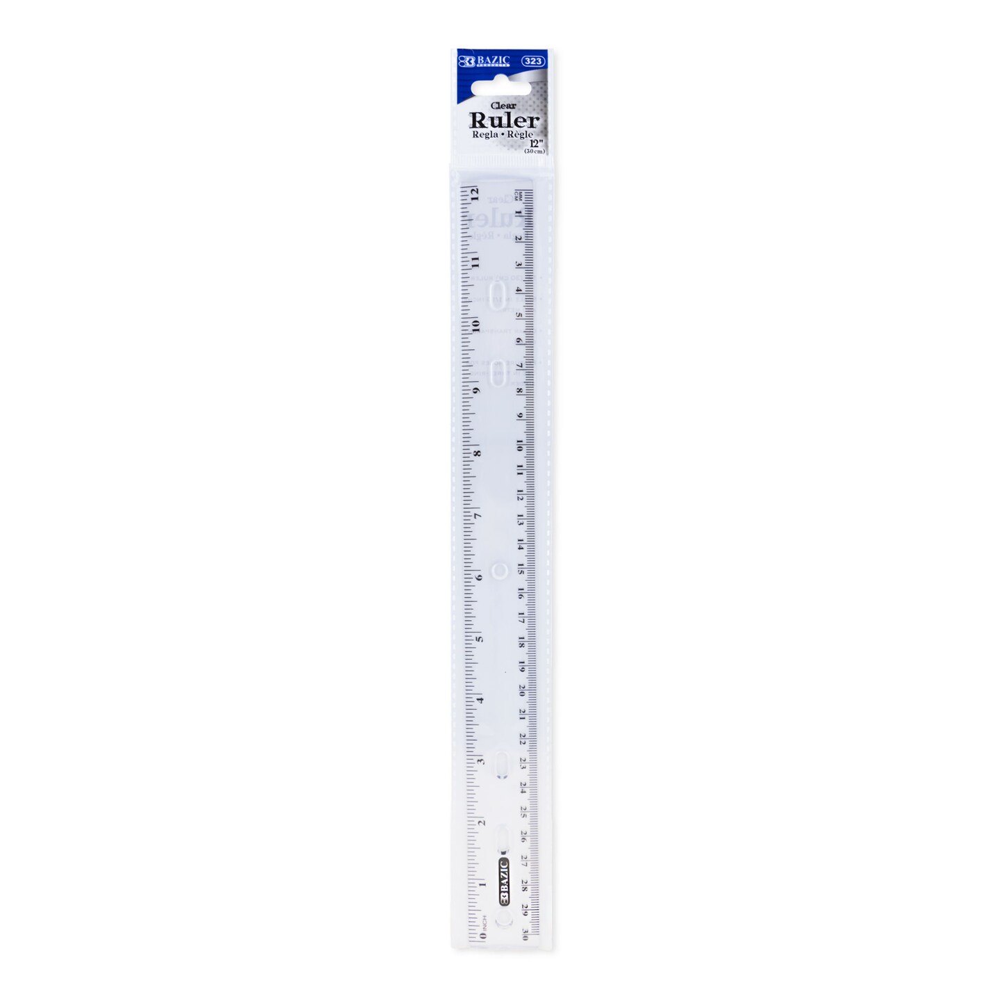 BAZIC Clear Ruler 12&#x22; (30cm)