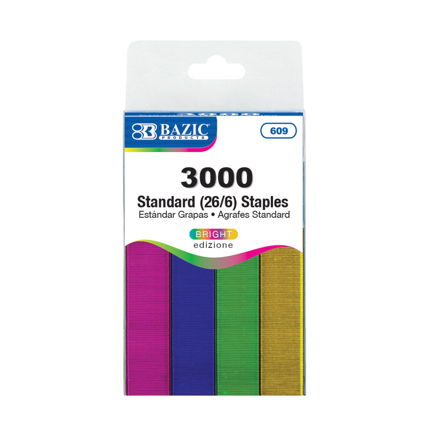 BAZIC Staples - Standard Metallic Color (26/6) 3000 Ct.