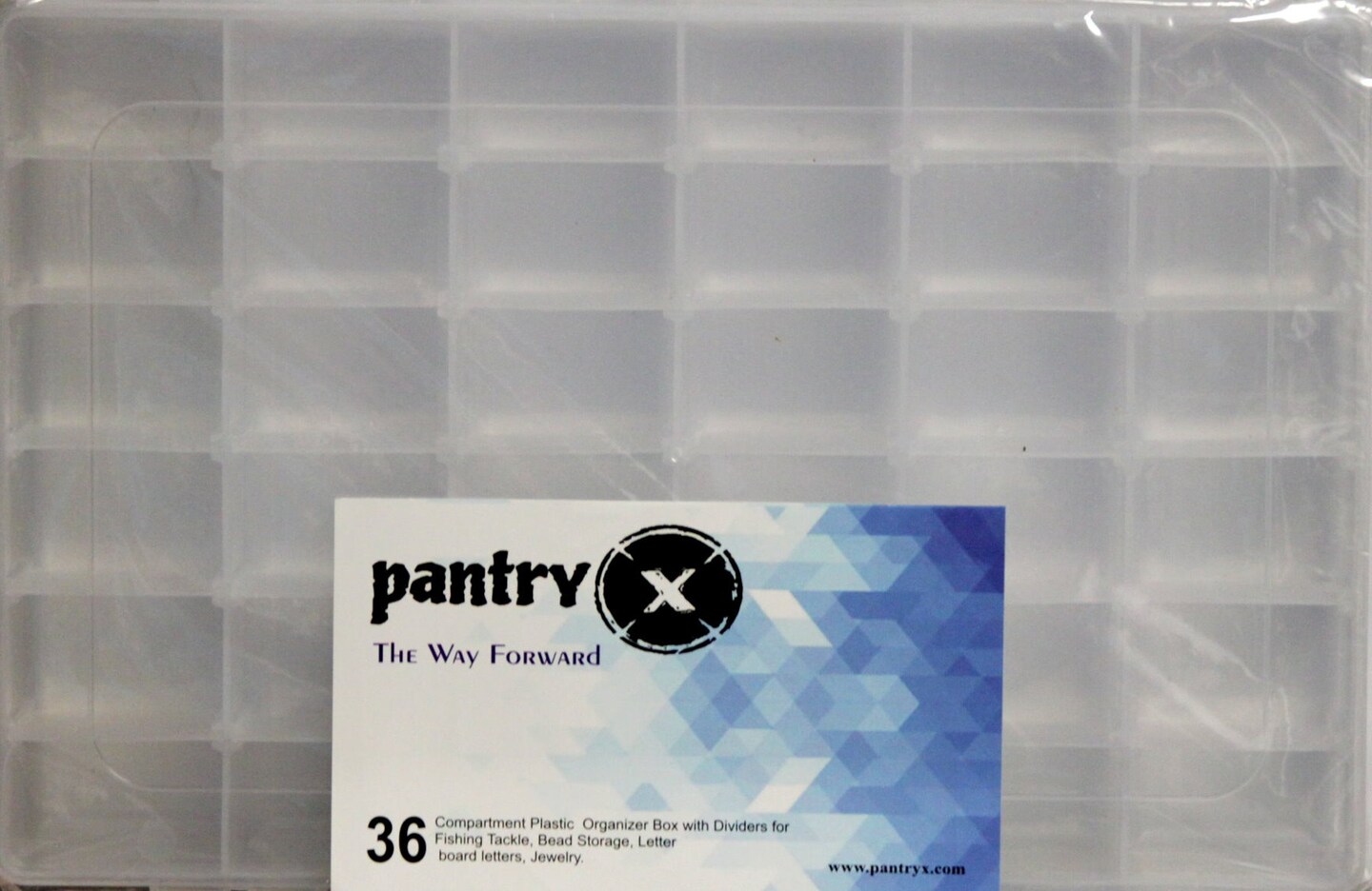 PantryX 36 Compartment Plastic Organizer Box