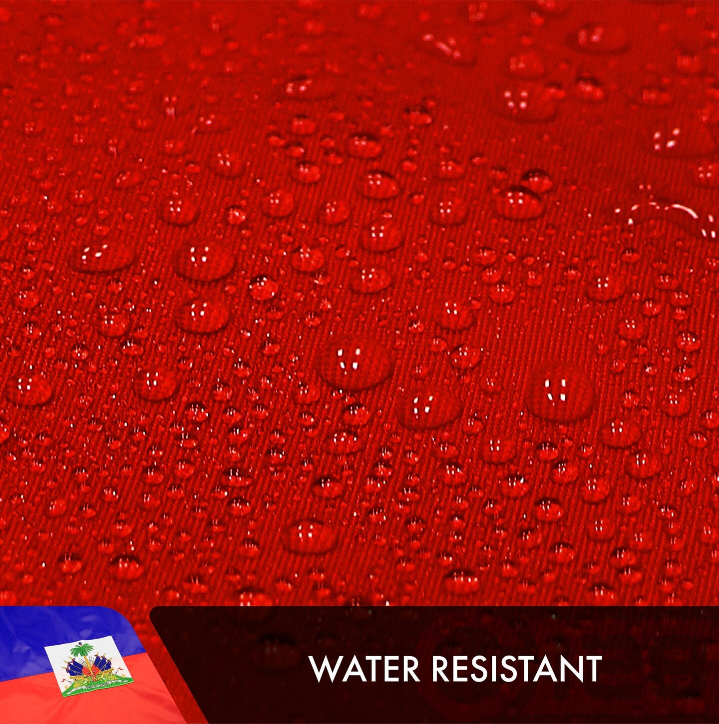 G128 5 PACK: Haiti Haitian Flag 3x5 Ft Double Sided Embroidered 210D Indoor/Outdoor, Brass Grommets, Heavy Duty Polyester