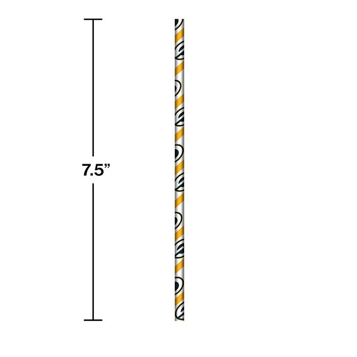 Green Bay Packers Paper Straws, 24 ct