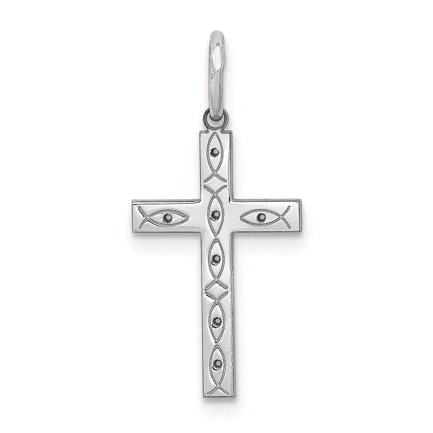 Sterling Silver Cross Charm Jewerly 20mm x 10mm