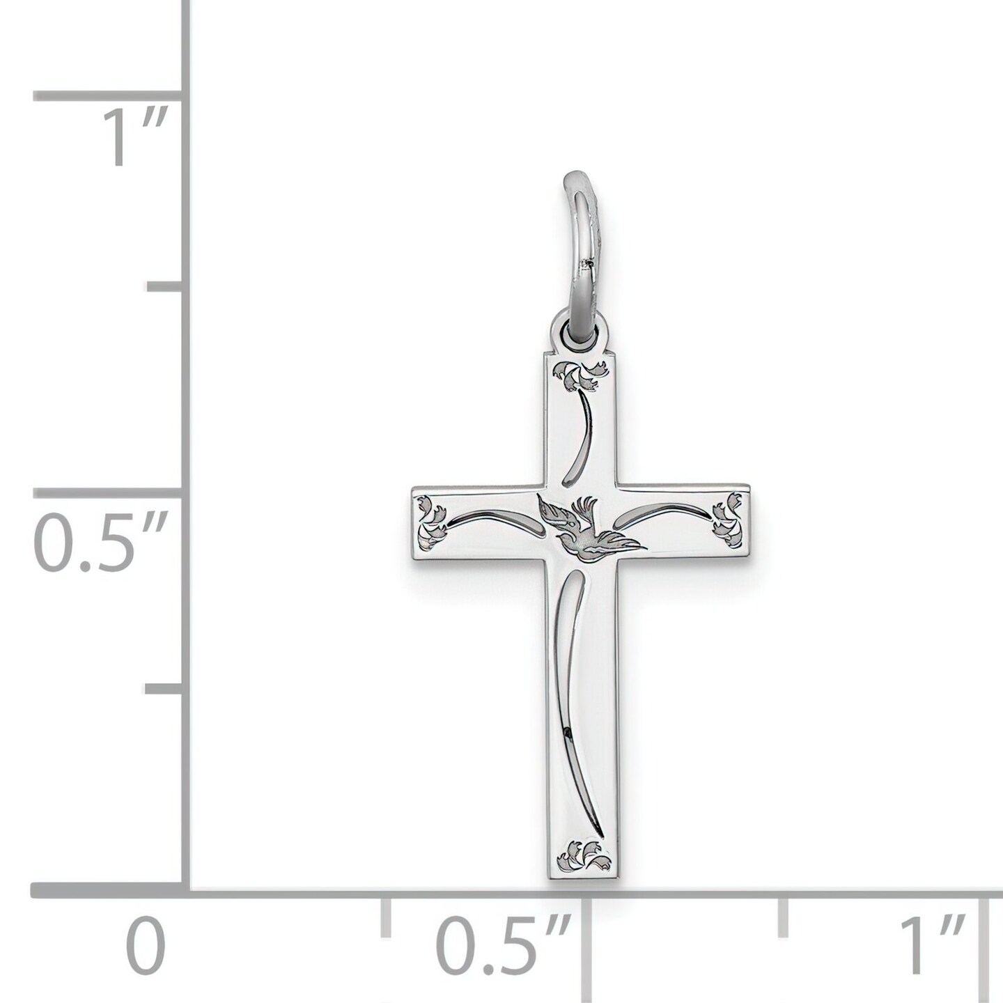 Sterling Silver Cross Charm Jewerly 21mm x 11mm