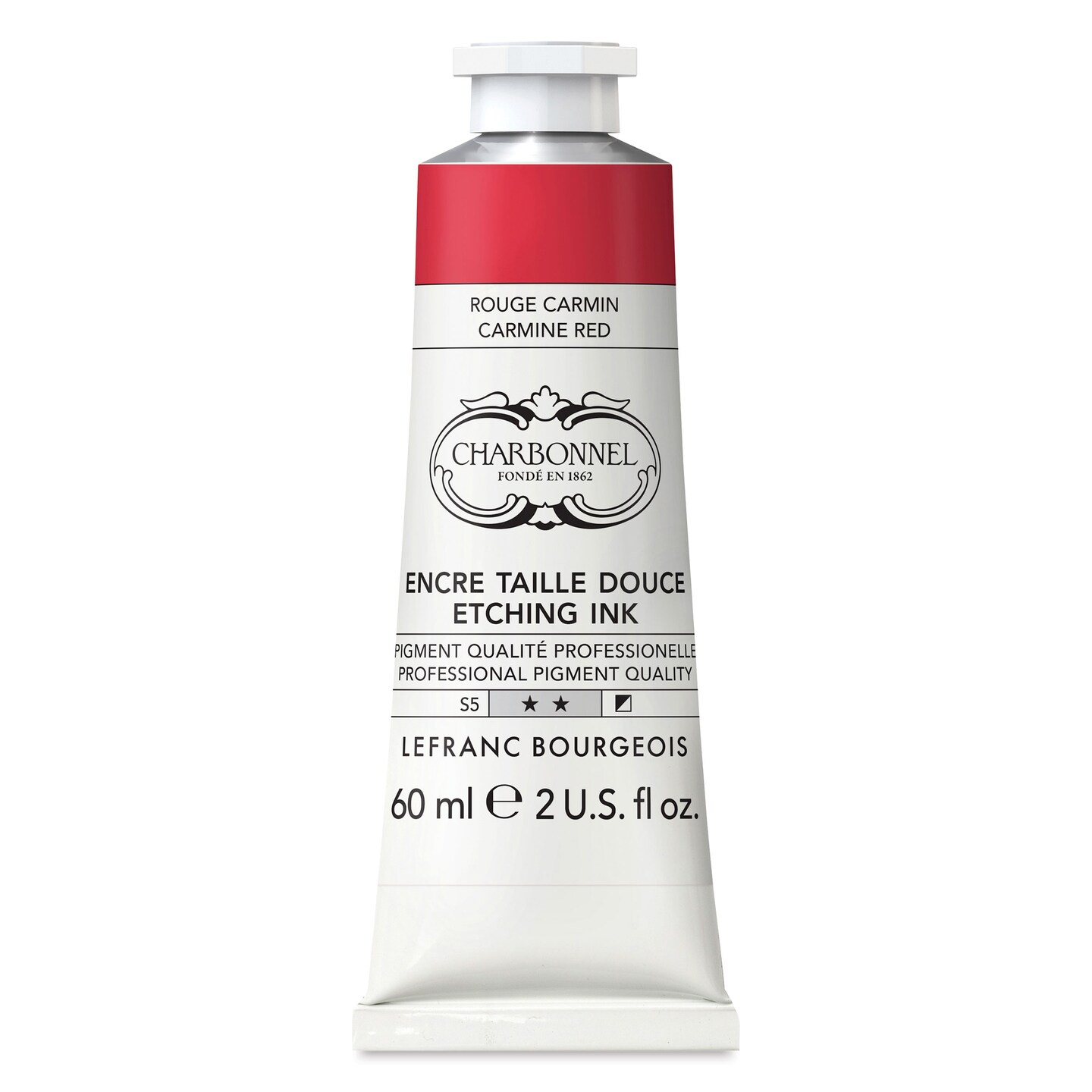 Charbonnel Etching Ink - Carmine Red, 60 ml