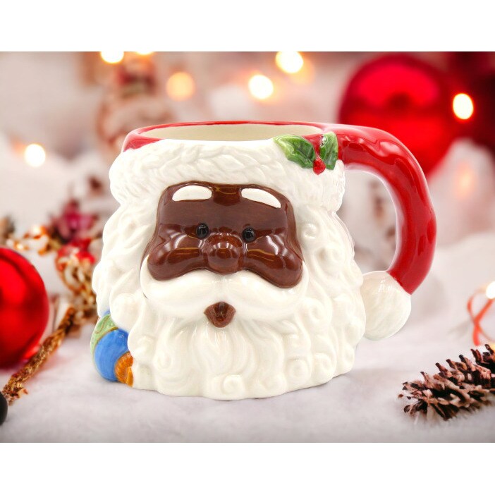 kevinsgiftshoppe Ceramic African American Santa Sugar And Creamer