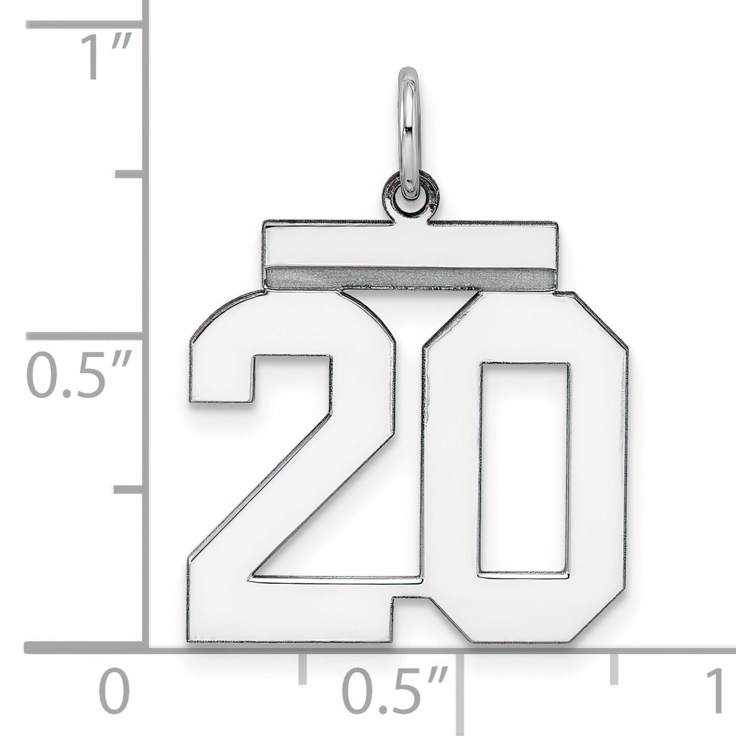 Sterling Silver Number 20 Charm