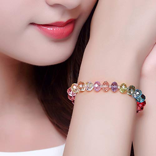 8 mm Wholesale Briolette Crystal Glass Beads for Jewelry Making Faceted #5040 Briollete Rondelle Shape Assorted Colors with Container Box