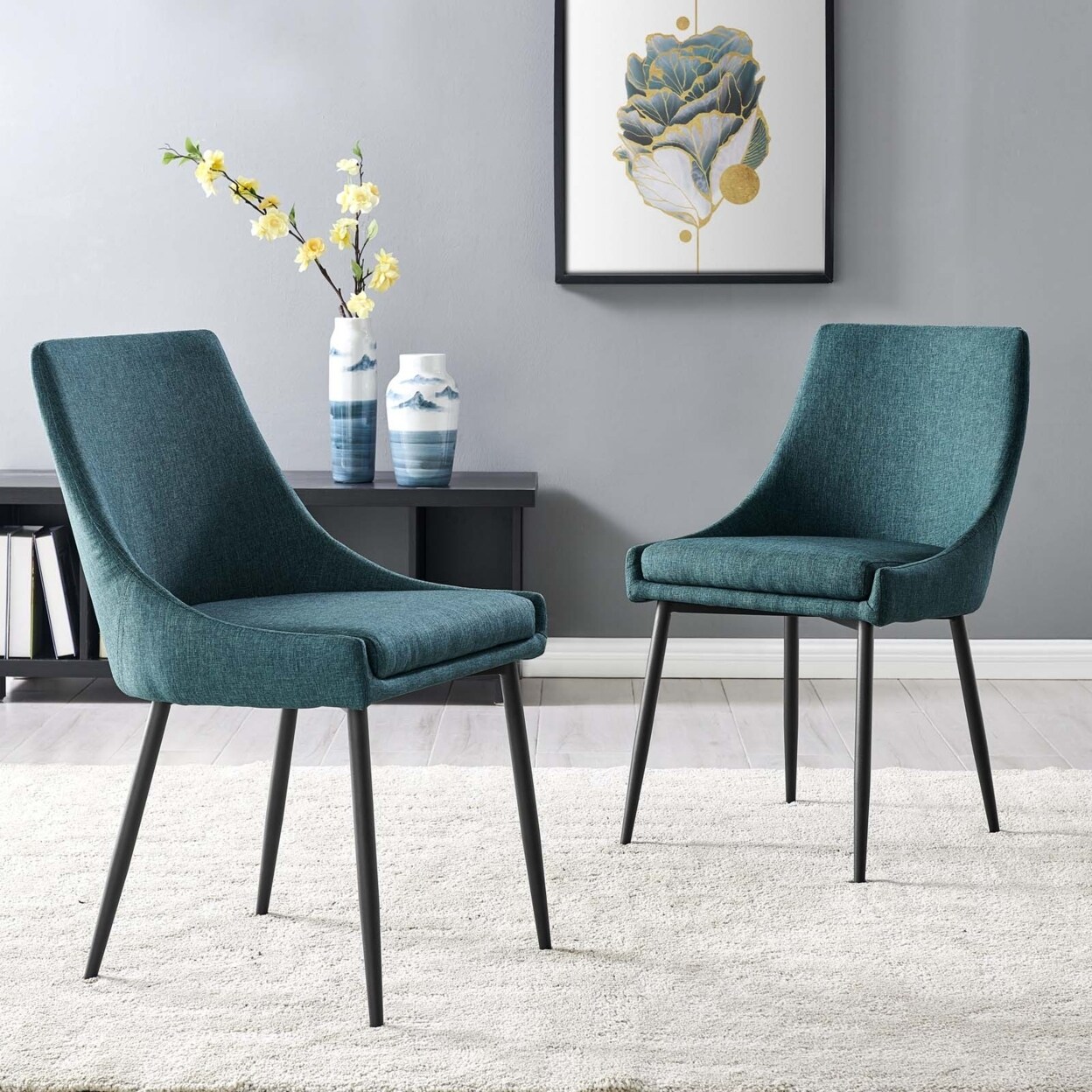 Modway Viscount Upholstered Fabric Dining Chairs - Set of 2-EEI-3809