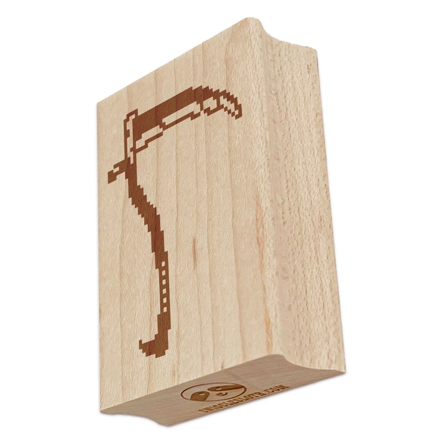 Pixel Scythe Weapon RPG Video Games Rectangle Rubber Stamp for Stamping Crafting