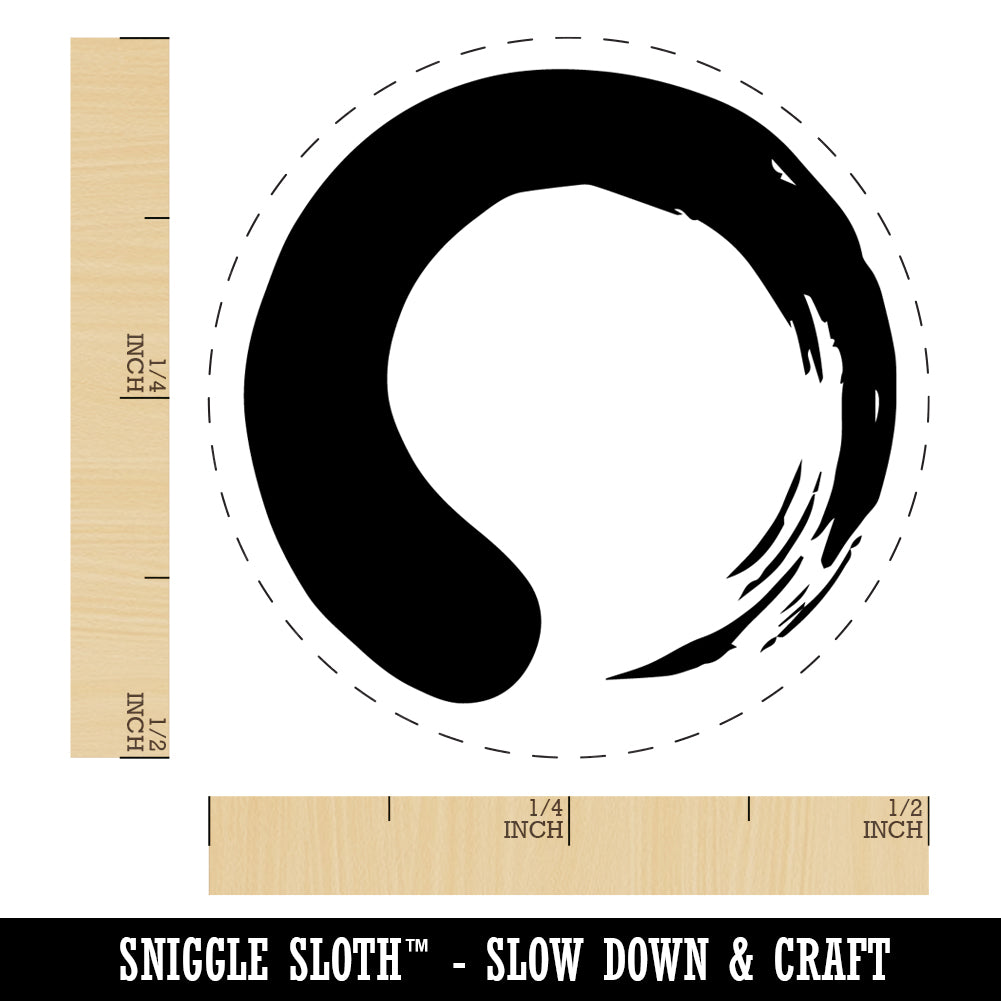 Enso Zen Buddhism Infinity Circle Rubber Stamp for Stamping Crafting Planners