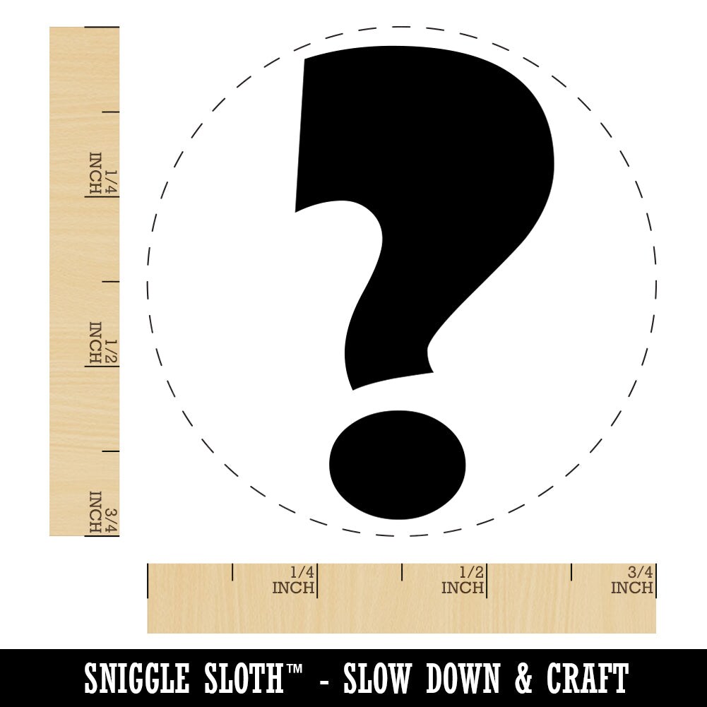 Question Mark Bold Rubber Stamp for Stamping Crafting Planners