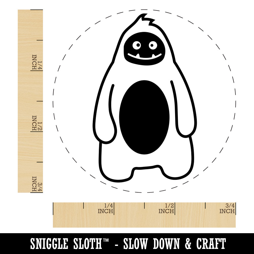 Sweet Yeti Abominable Snowman Rubber Stamp for Stamping Crafting Planners