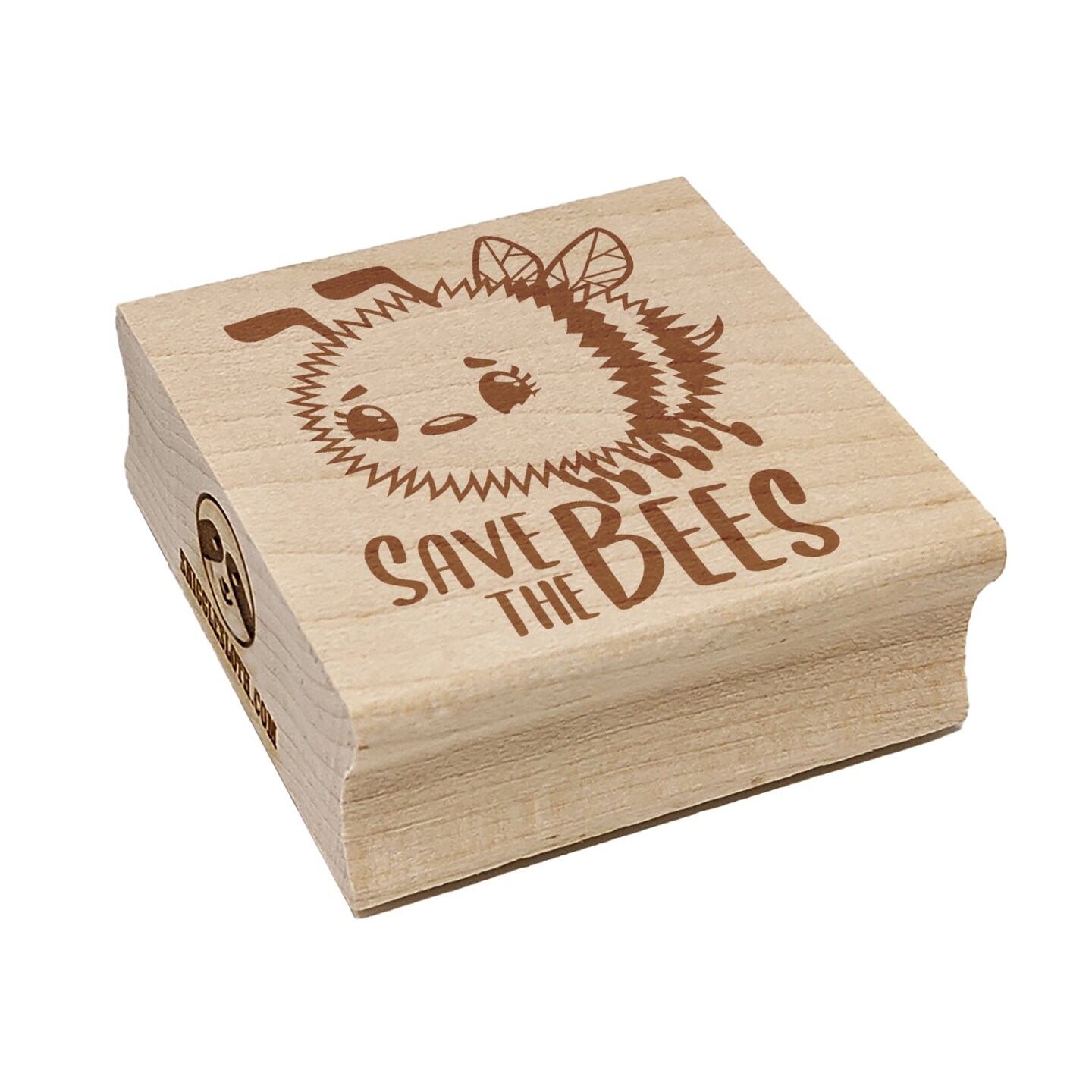 Save the Bees Cute and Fuzzy Insect Square Rubber Stamp for Stamping Crafting