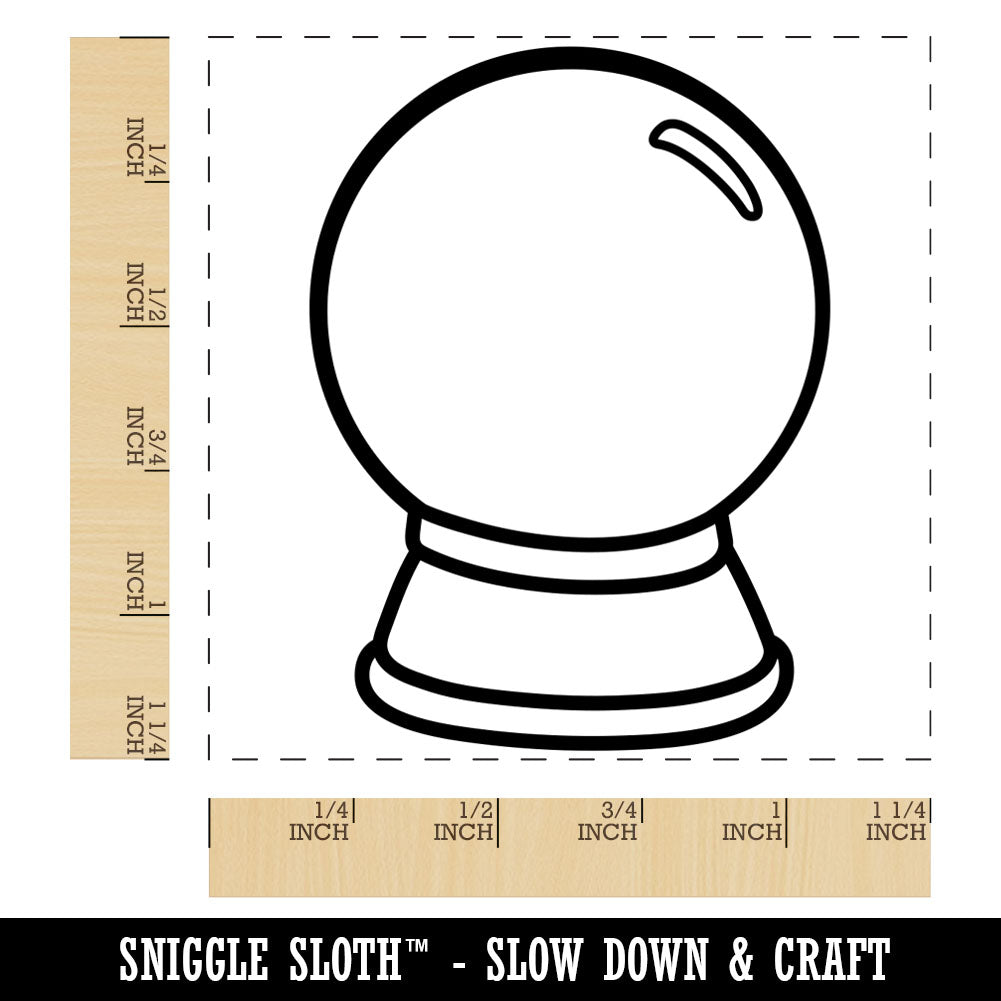 Snow Globe Empty Square Rubber Stamp for Stamping Crafting