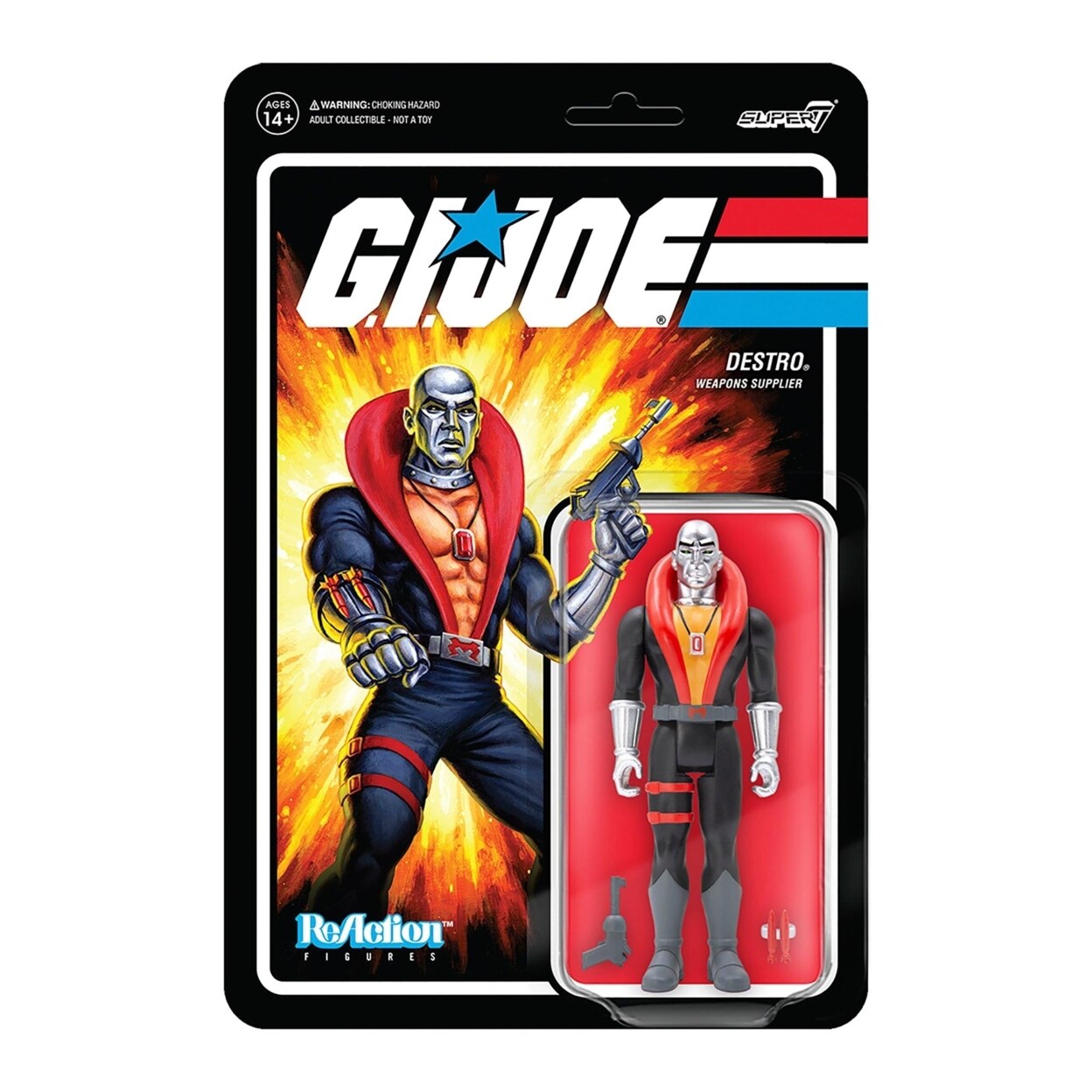 Super7 G.I. Joe Destro Weapons Supplier Cobra Wave 1 Animated Series Figure