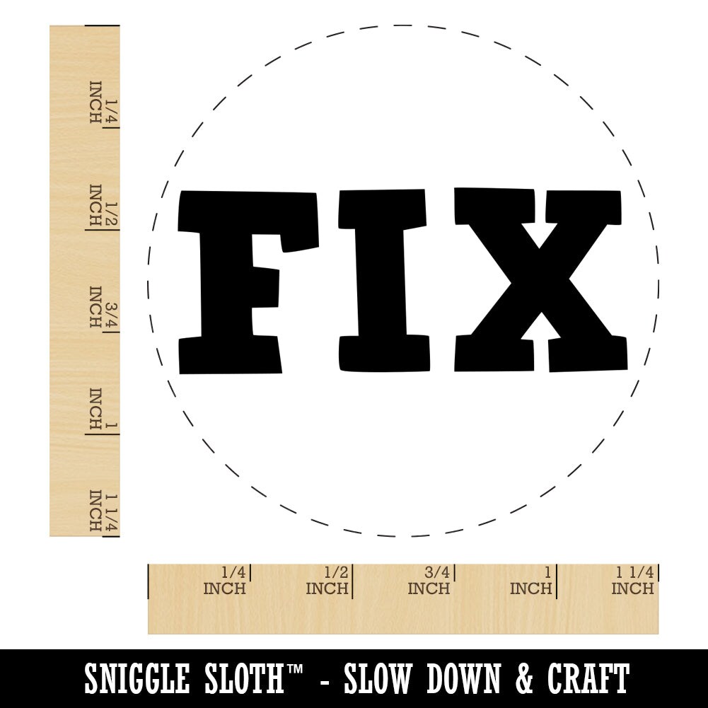 Fix Fun Text Rubber Stamp for Stamping Crafting Planners