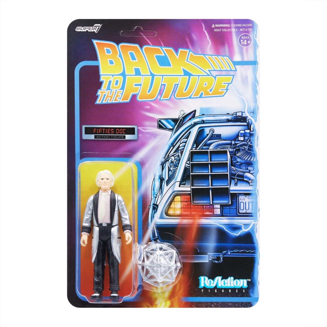 Super7 Back to the Future Fifties Emmett Doc Brown 50s Robe Mind Helmet Figure