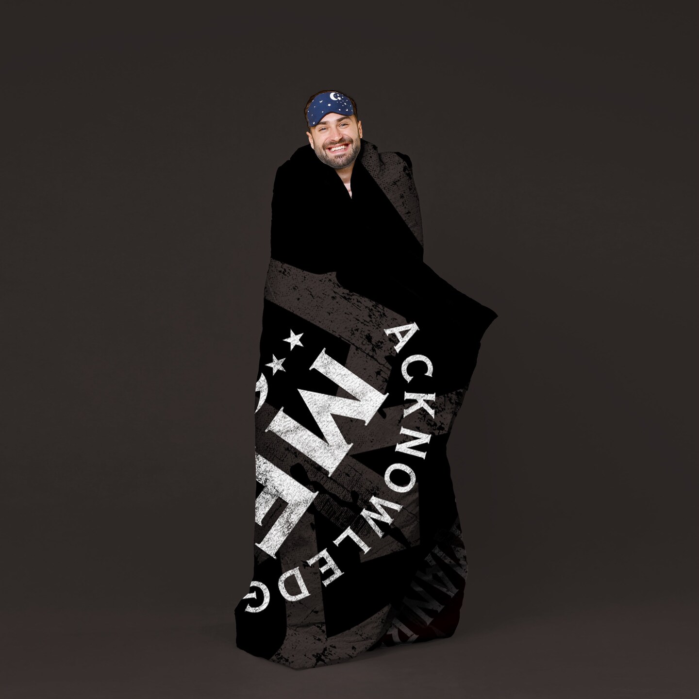 Sleep Squad WWE Roman Reigns 60” x 80” Raschel Plush Blanket - Acknowledge Me