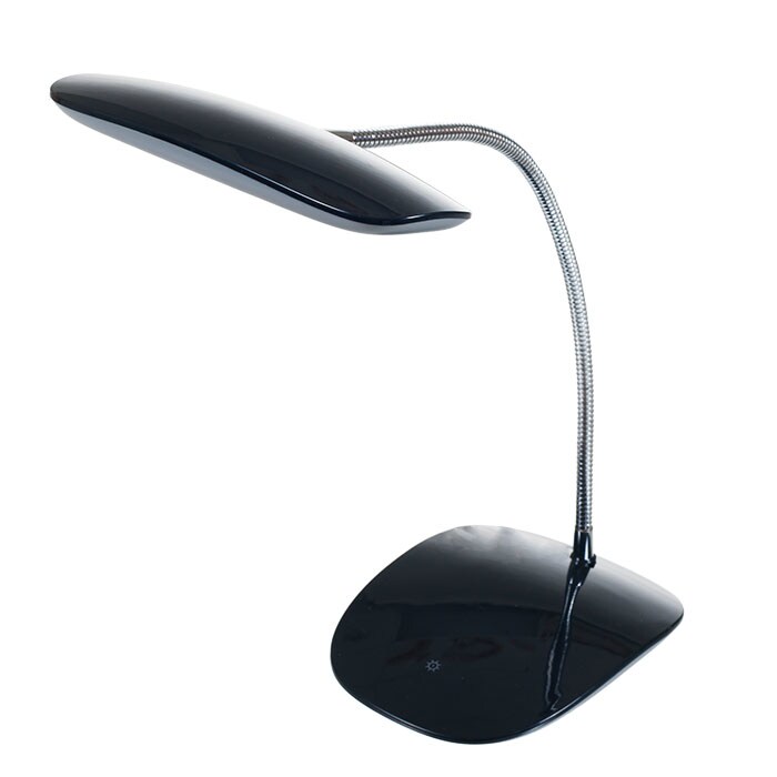 Touch Activated Led Desk Lamp Black Adjustable Goose Neck Usb Power Cord 18 Bulbs