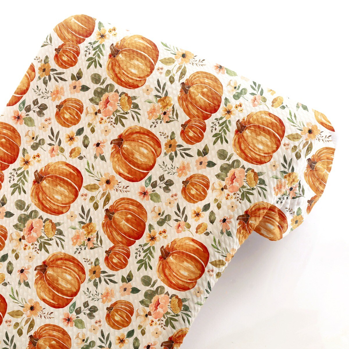 Fall Floral Pumpkins Bullet Fabric 6&#x22; Strip