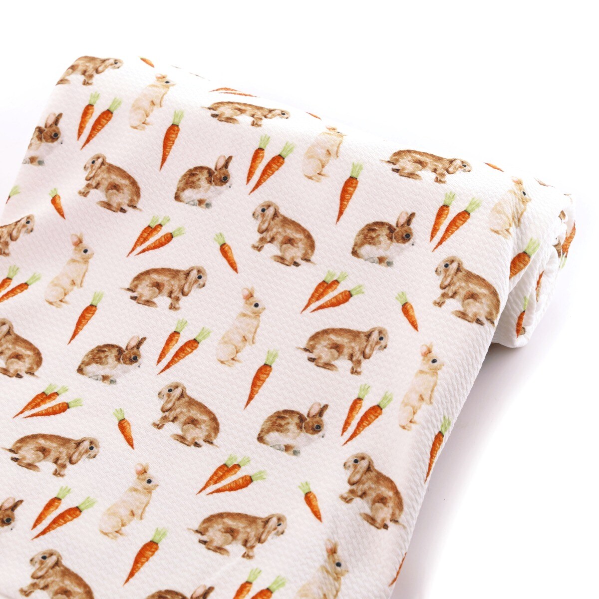 Easter Bunny and Carrots Bullet Fabric 1 yard
