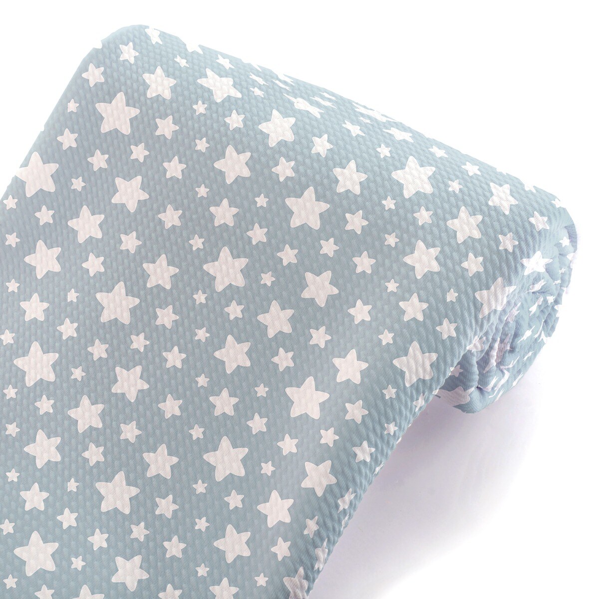 Dusty Blue Ditsy Stars Bullet Fabric 1 yard