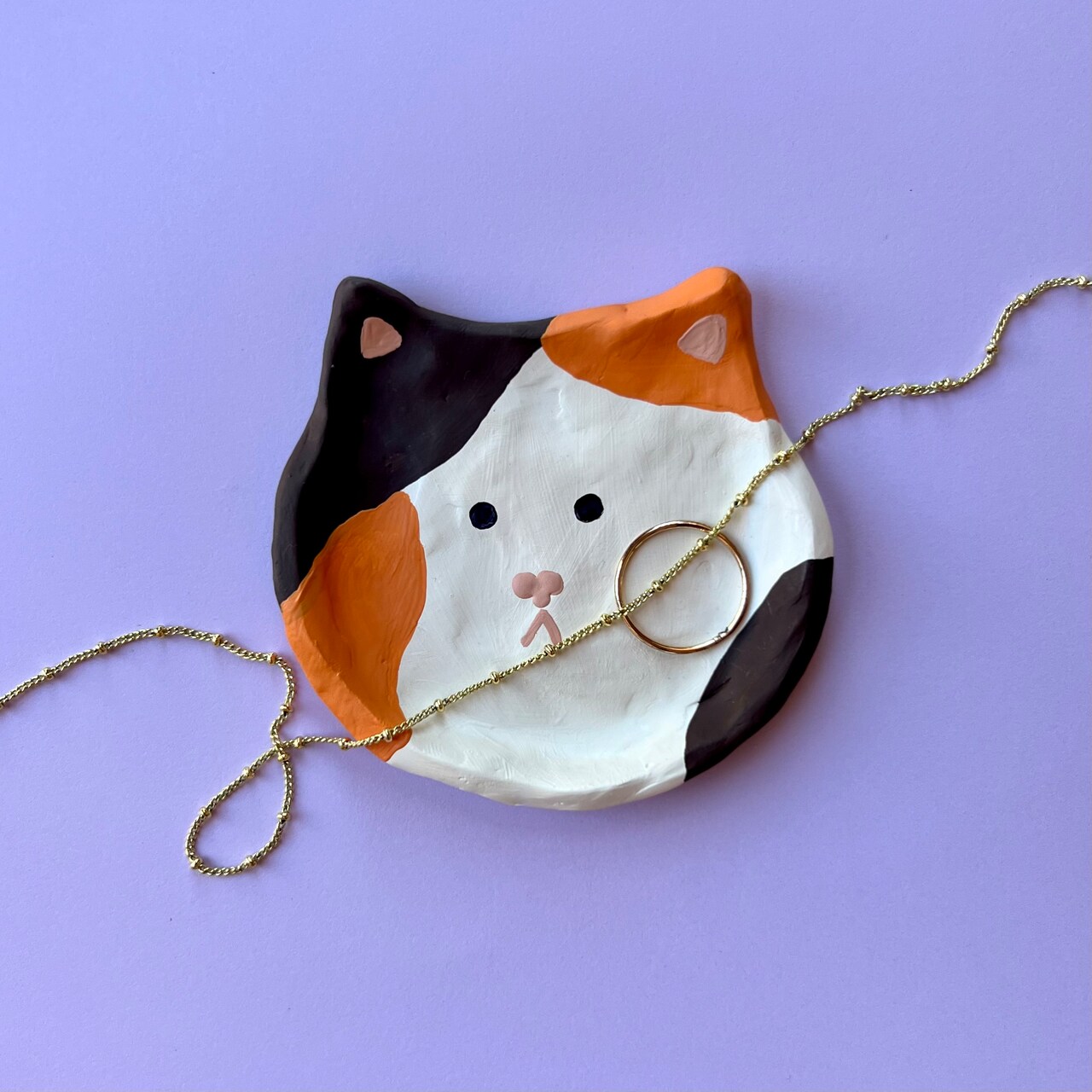 Kids Club: National Cat Day Clay Trinket Dish