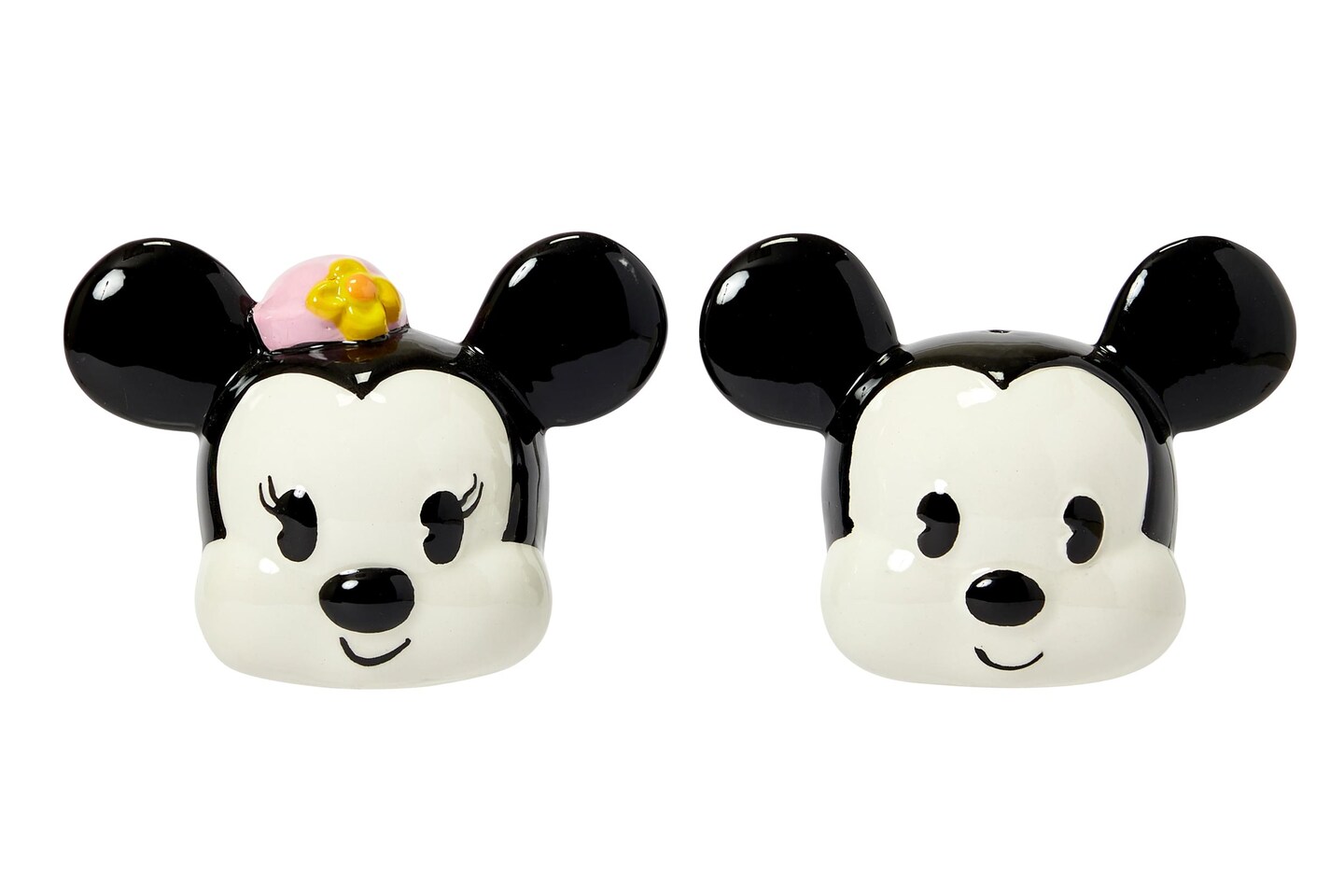 Disney Mickey Mouse & Minnie Mouse Salt & Pepper Shaker Set | Ceramic Shakers