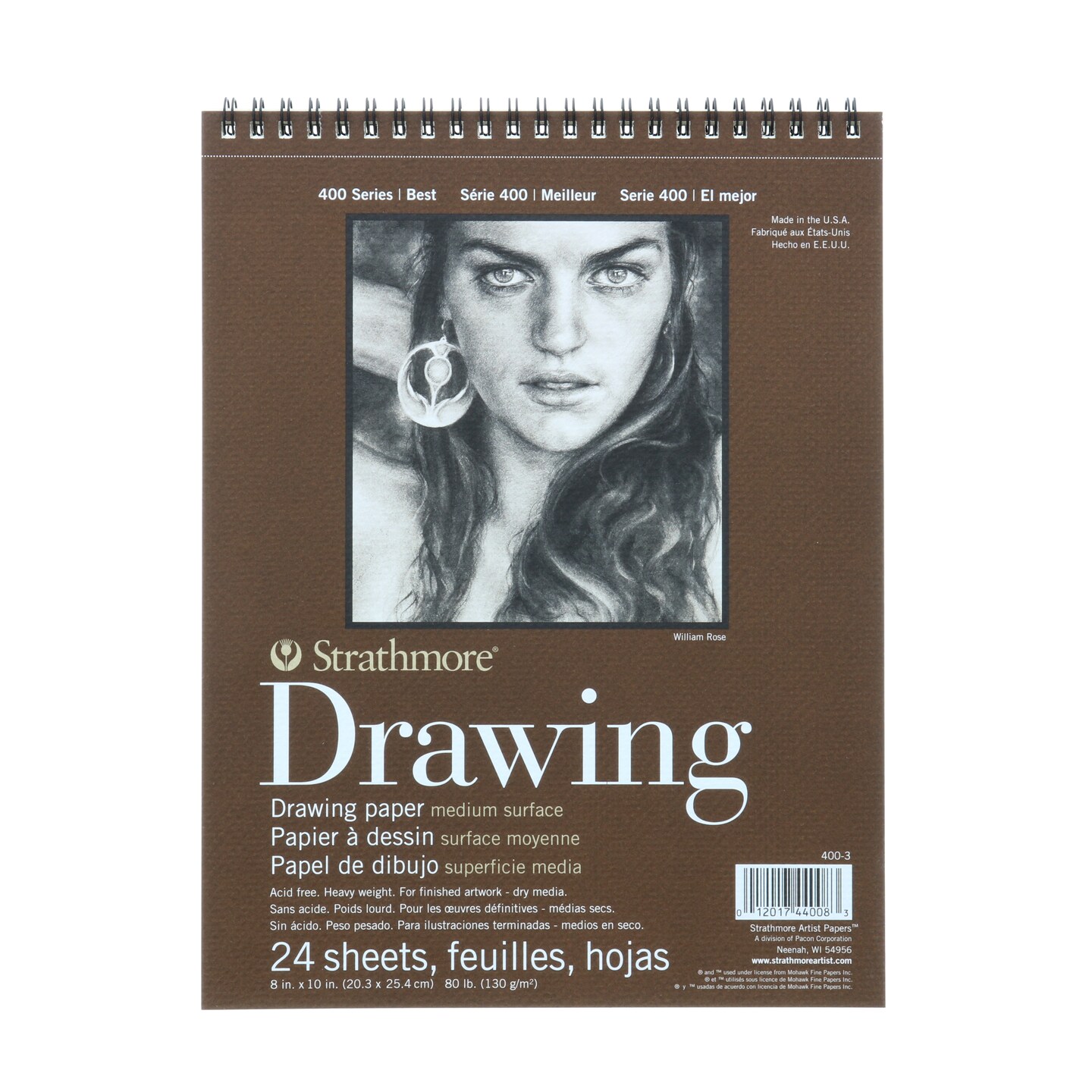 Strathmore Drawing Paper Pad, 400 Series, Medium Surface, 8 x 10