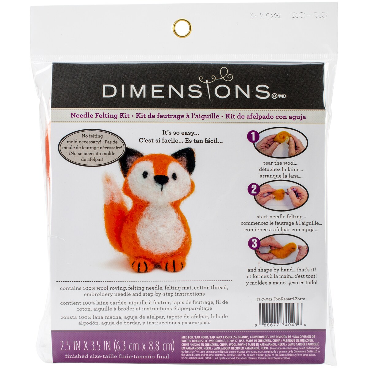 Dimensions Feltworks Needle Felting Kit-Fox