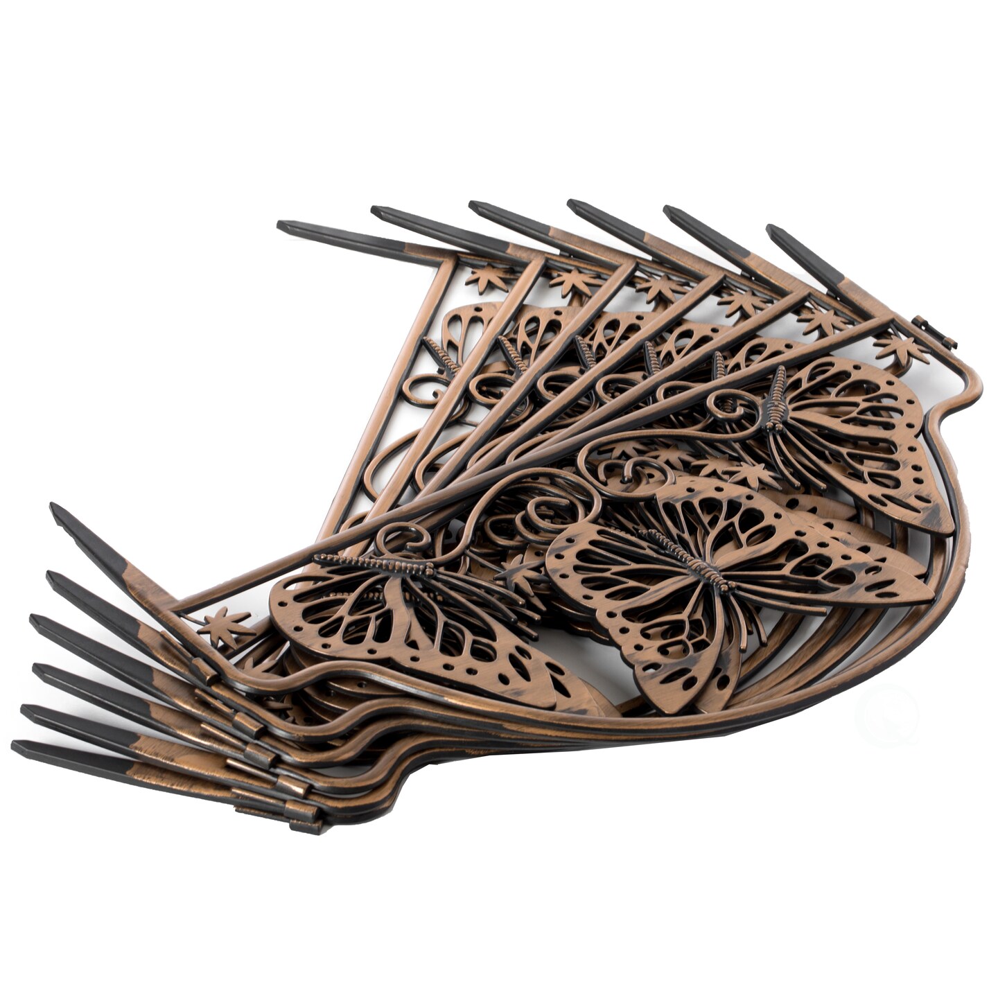 Decorative Butterfly Design Plastic Fence Garden Edging Landscape Border Path Panel, Pack of 6