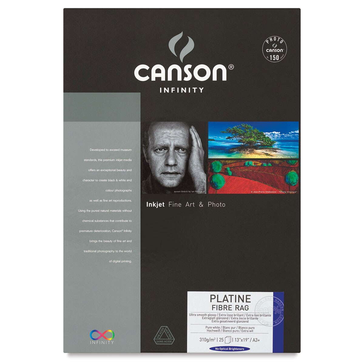 Canson Platine Fibre Rag Pack - 13&#x22; x 19&#x22; (A3+), Pkg of 25 Sheets