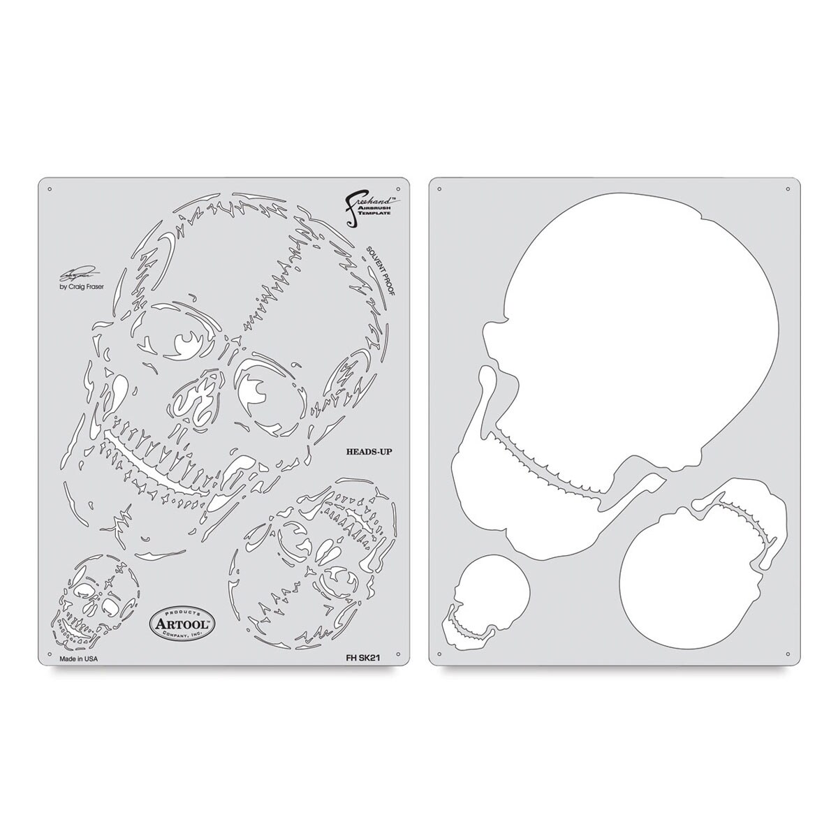 Iwata Artool Freehand Template - Horror of Skull Master Heads Up