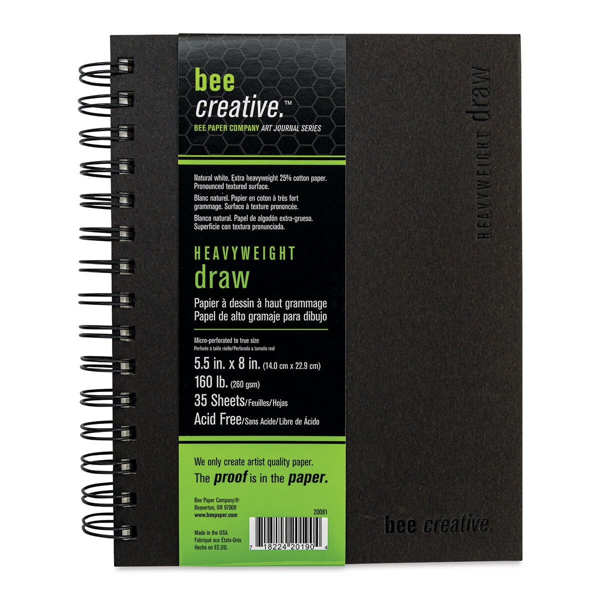 Bee Creative Drawing Book - 8&#x22; x 5.5&#x22;, Wire Bound, 50 Sheets