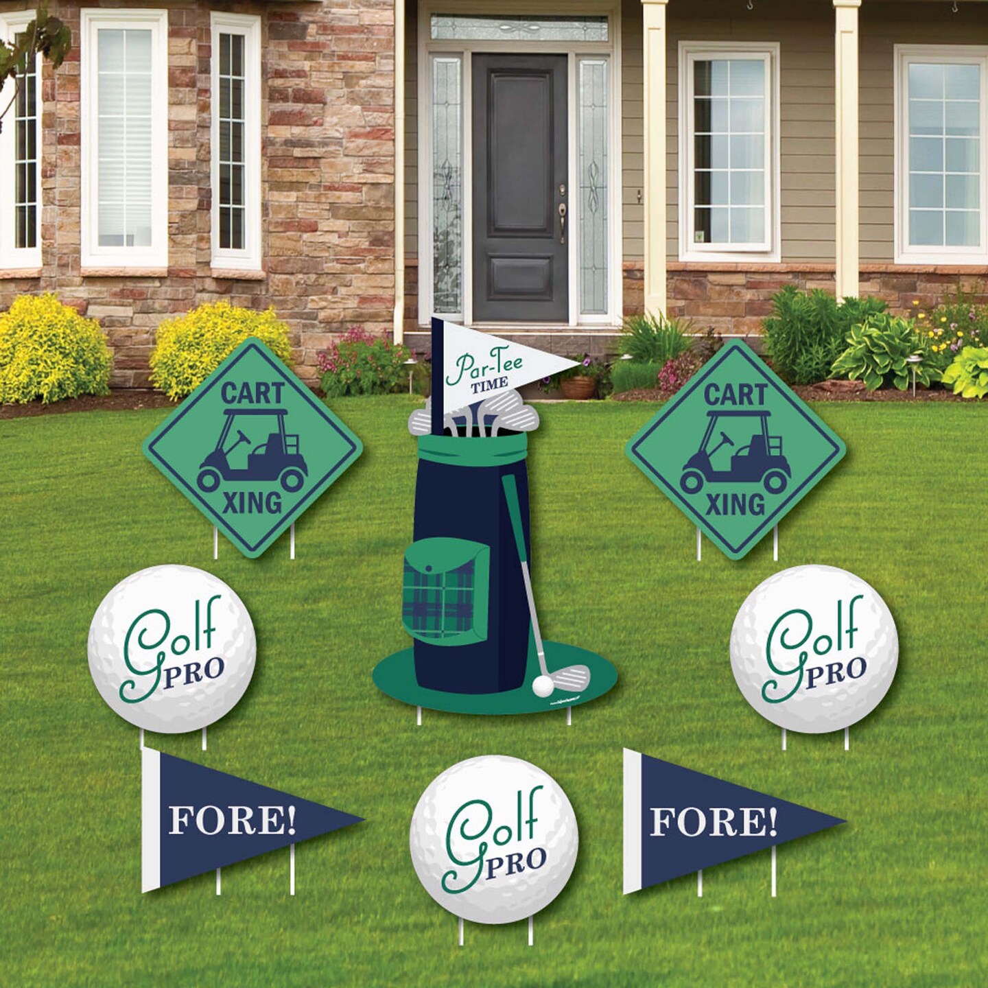 JYS Gift Box Set: Teal Party Lawn Decorations, Large Yard Greeting Sign online Sets, Big Birthday Signs, Yard Card Business Supplier