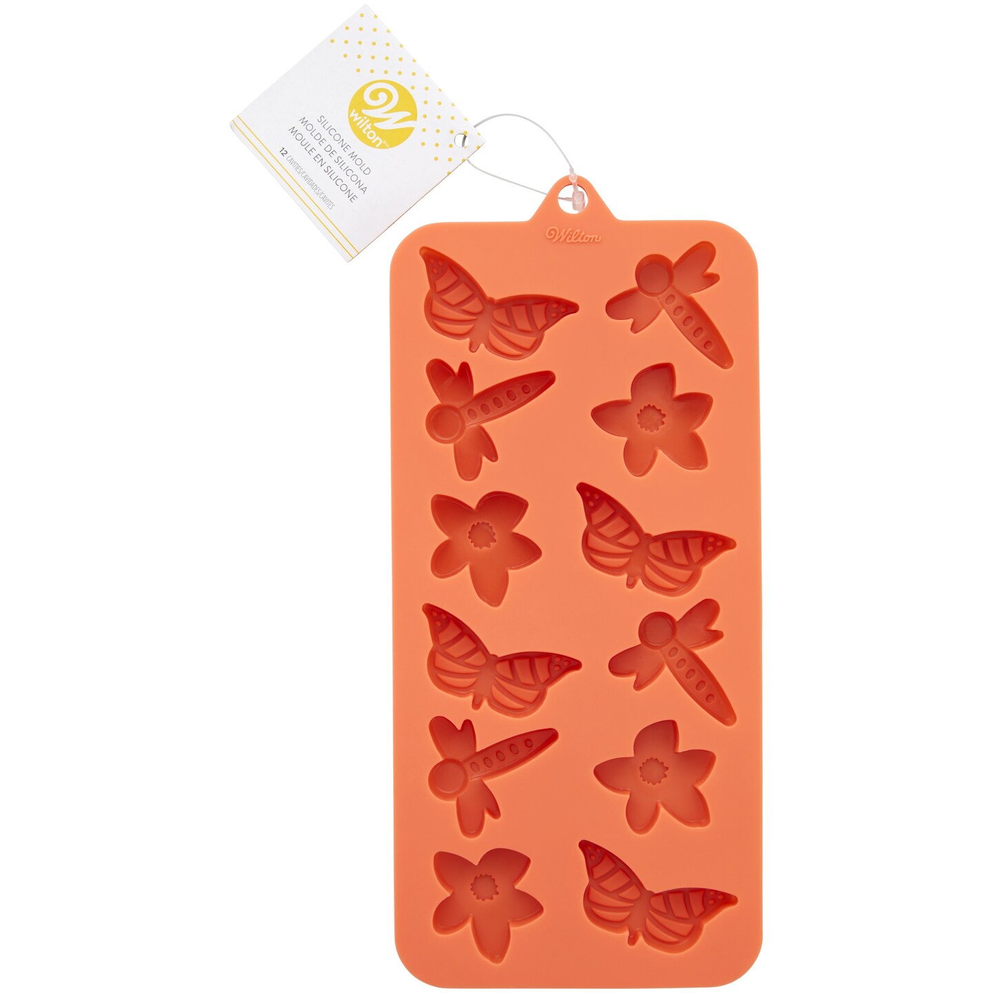 Wilton Silicone Mold-Dragonfly, Butterfly &#x26; Flower, 12 Cavity
