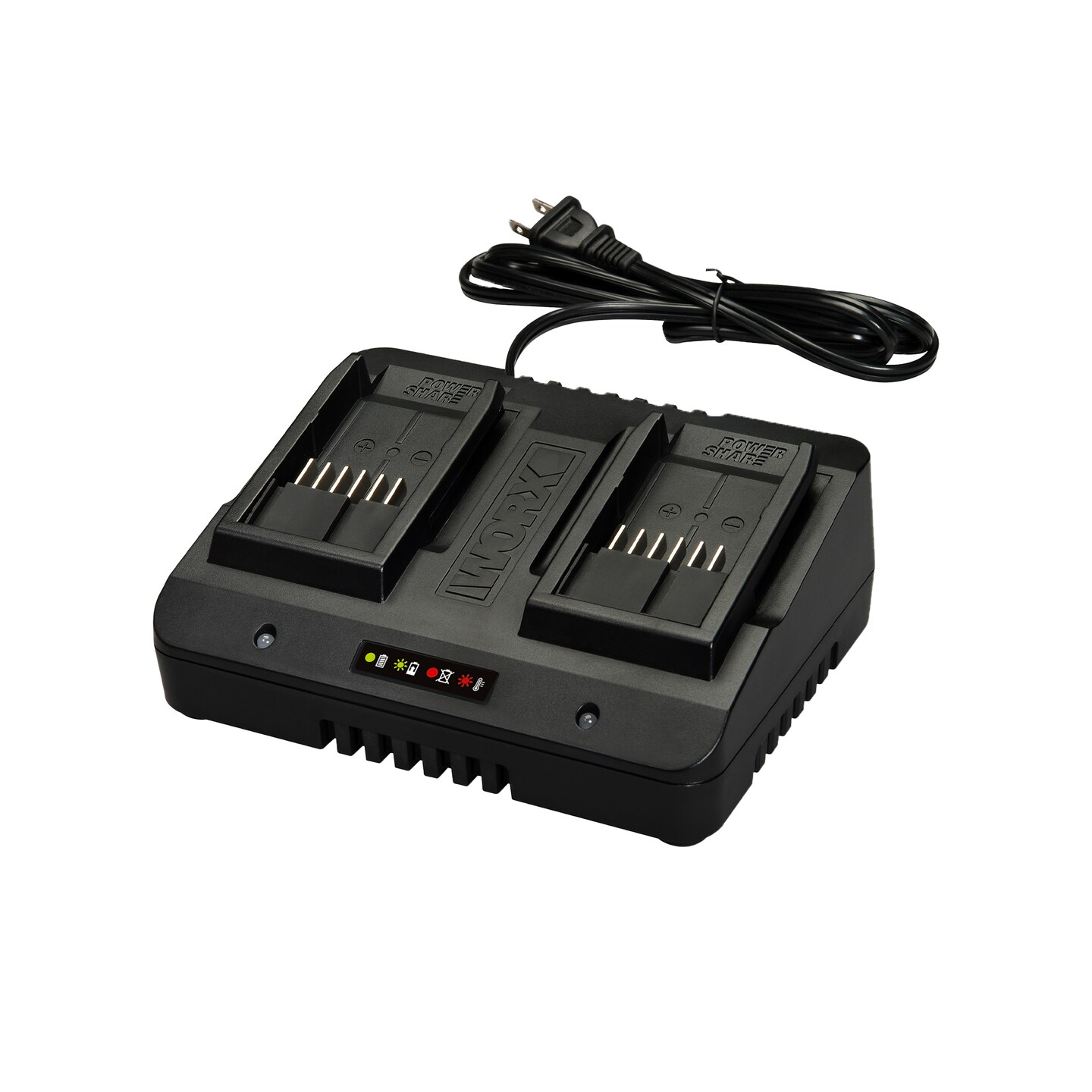 Worx WA3770 20V Power Share & 18V Li-Ion Dual Port Battery Quick Charger