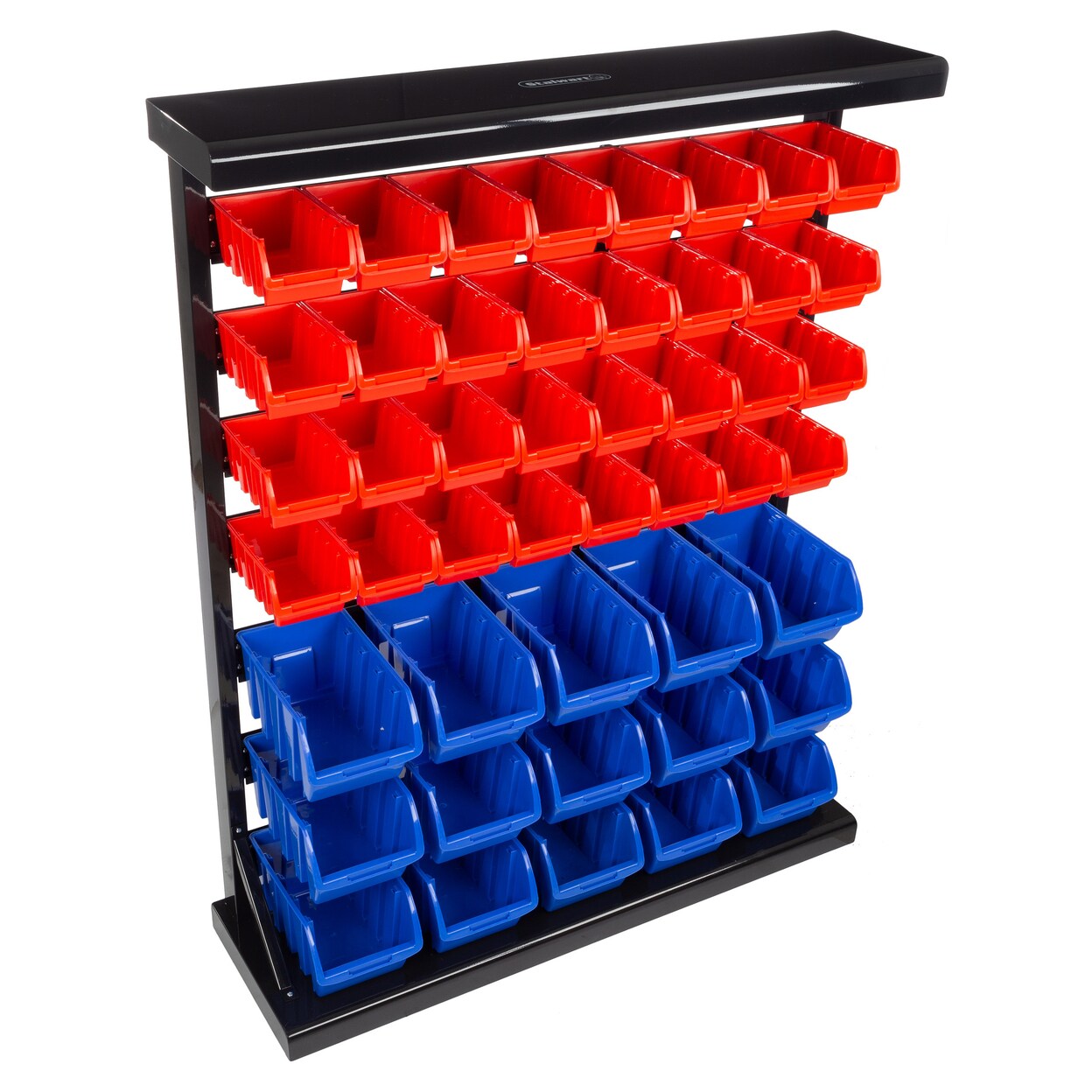 Large Garage Tool Storage Rack With 47 Removable Bins Wall Mountable Plastic