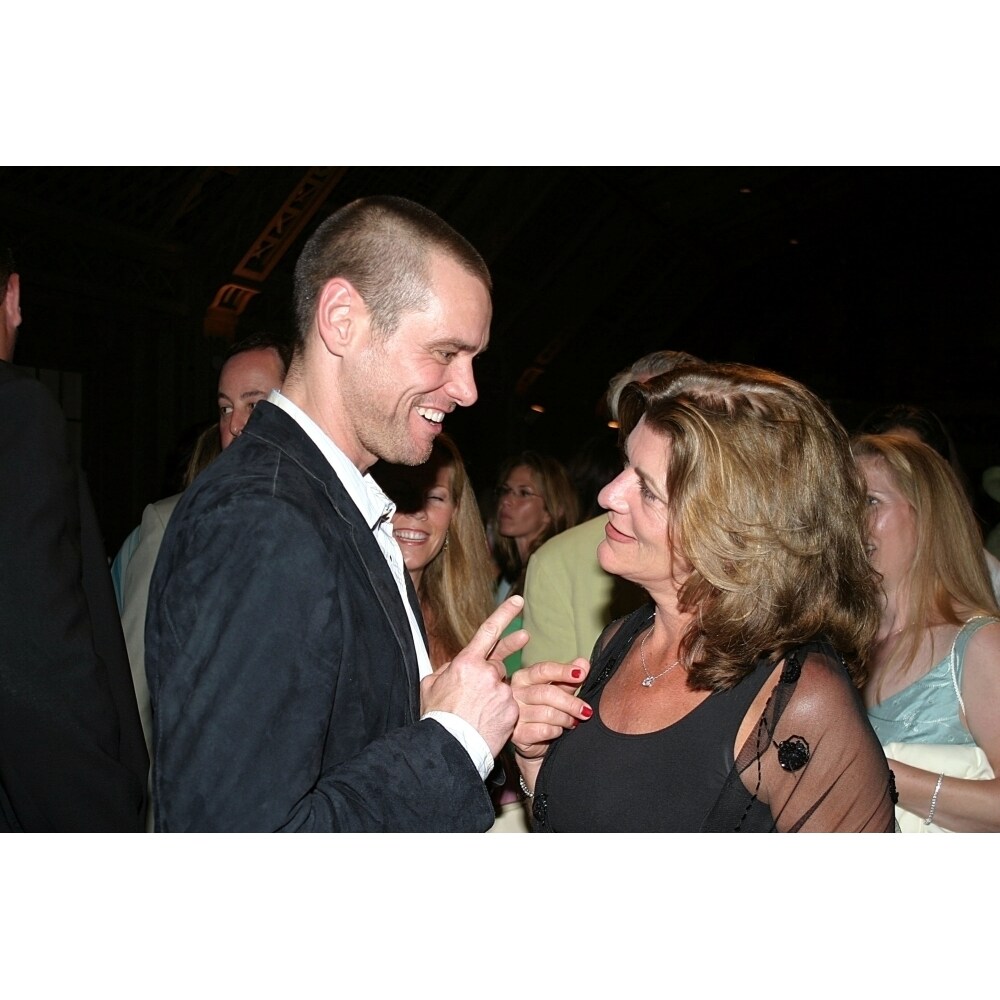 Posterazzi Actor And Comedian Jim Carrey Greets Monomy Records Founder Linda Mason At Nantucket Film Festival 2004 In Nantucket