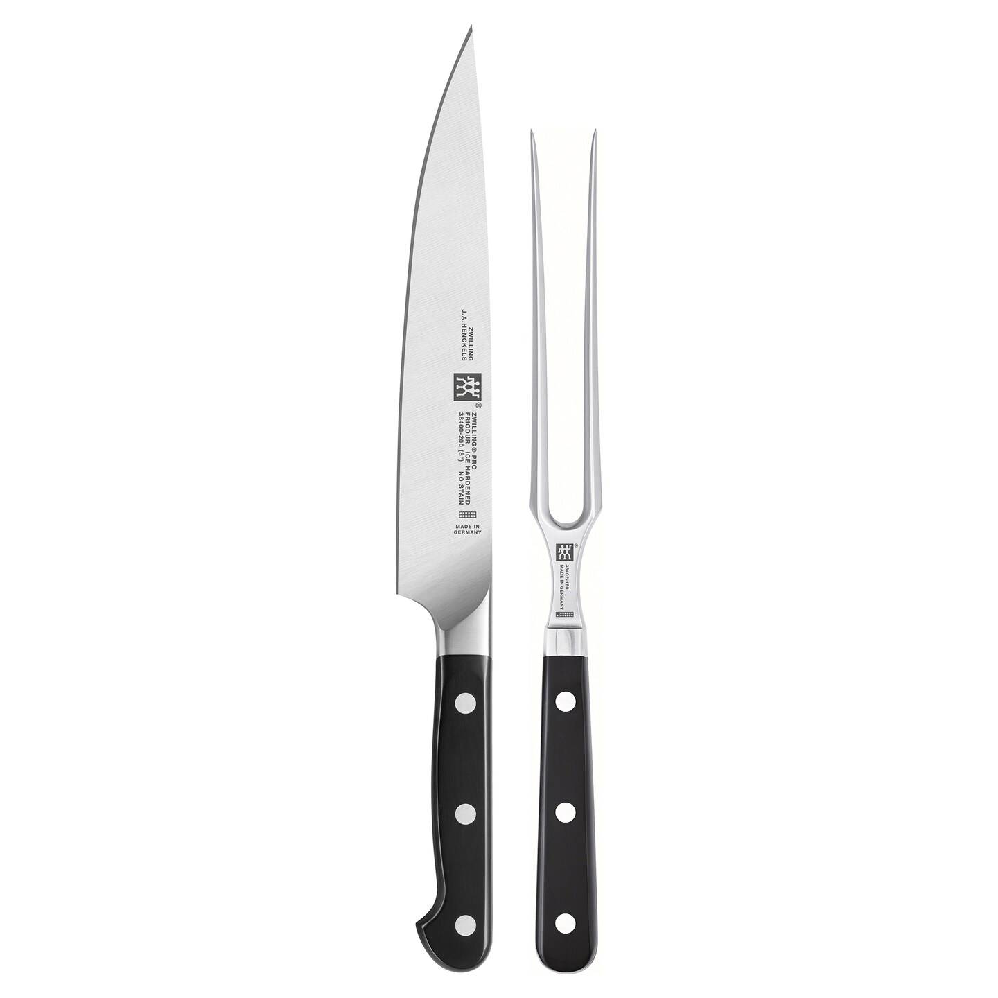 ZWILLING Pro 2-pc Carving Knife &#x26; Fork Set