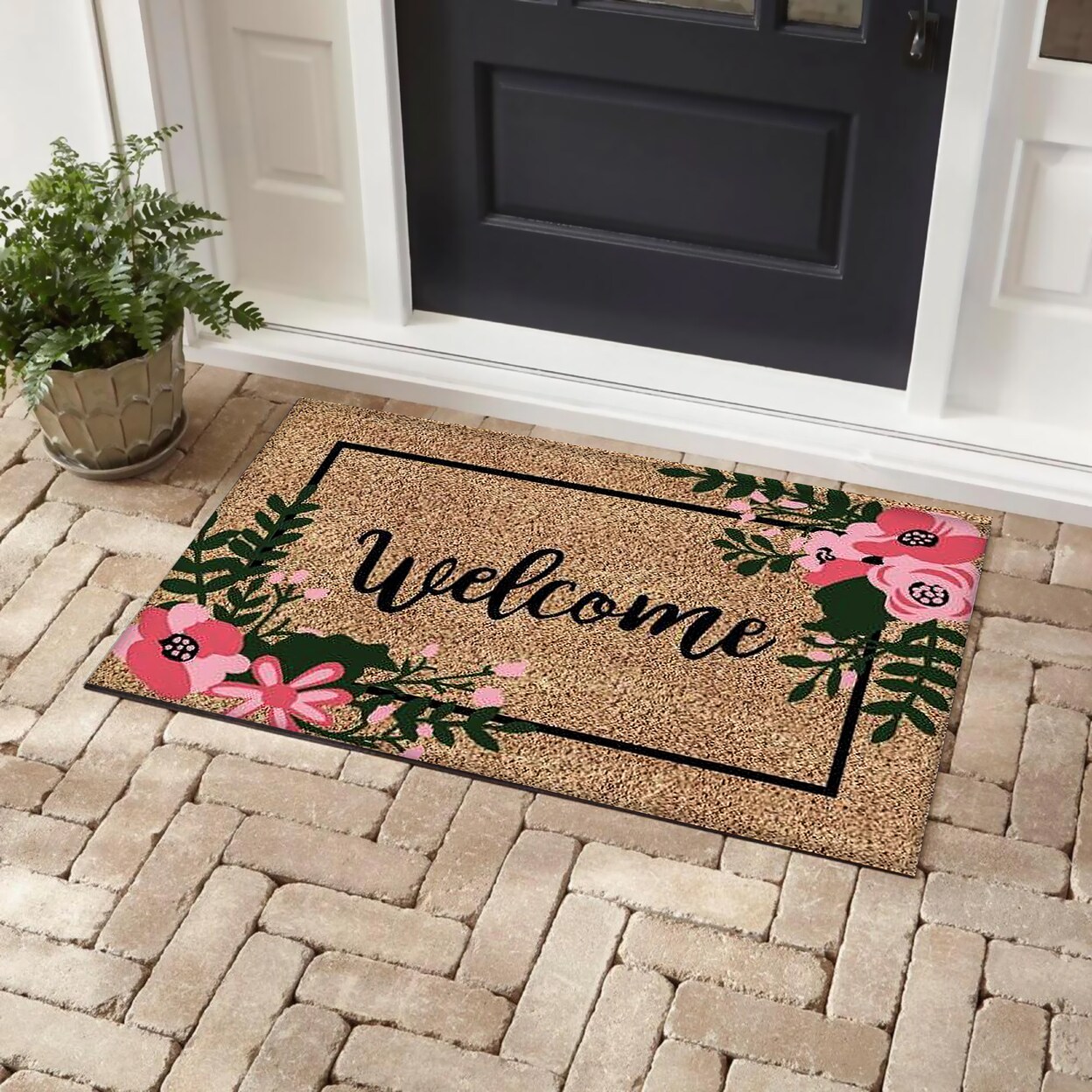 Bibb Home 5880 Outdoor Coir Door Mat 18x30