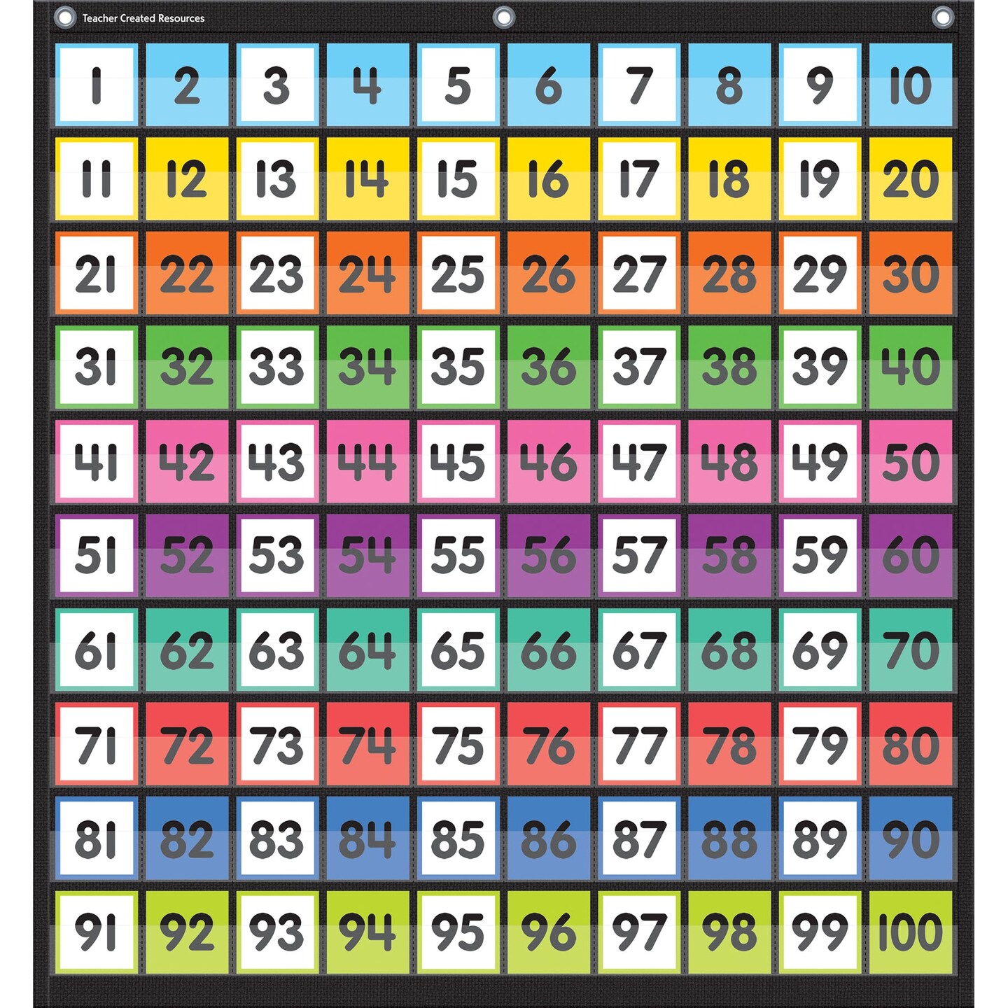 Colorful Hundreds Pocket Chart, 28&#x22; x 34&#x22;