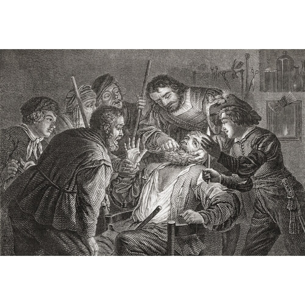 Posterazzi La Dentiste  The Dentist By Gerard Van Honthorst. Dentistry In The 17Th Century.