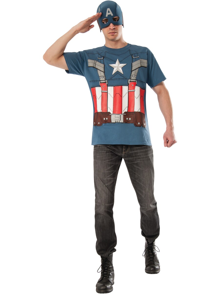 Captain America The Winter Soldier Adult&#x27;s Costume T-shirt Mask