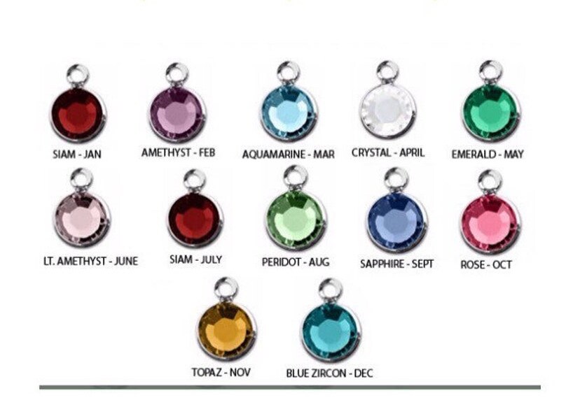 Gigi Birthstone Necklace, Sterling Silver Birthstone Necklace