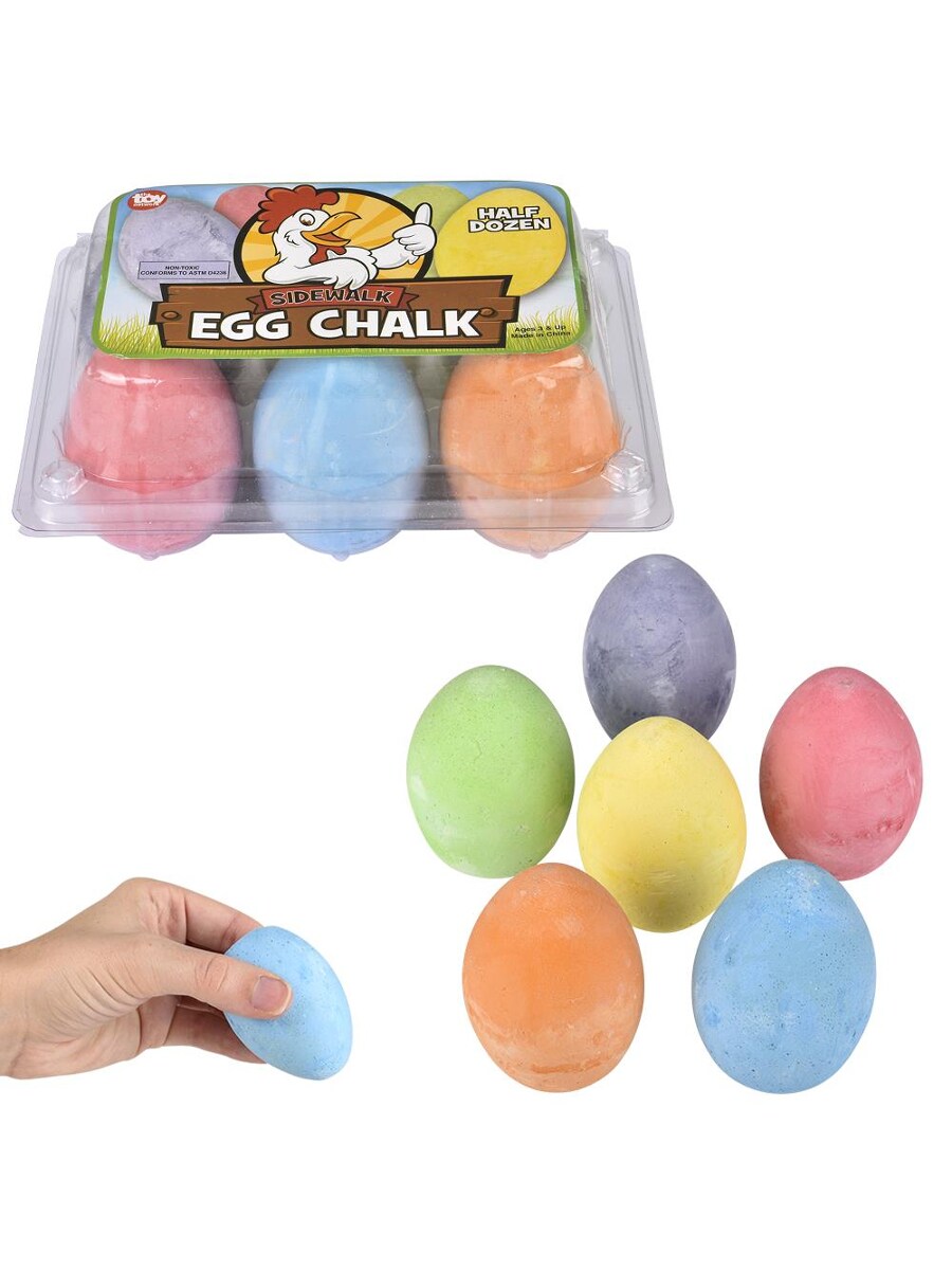 2.5&#x22; Egg Sidewalk Chalk Playset