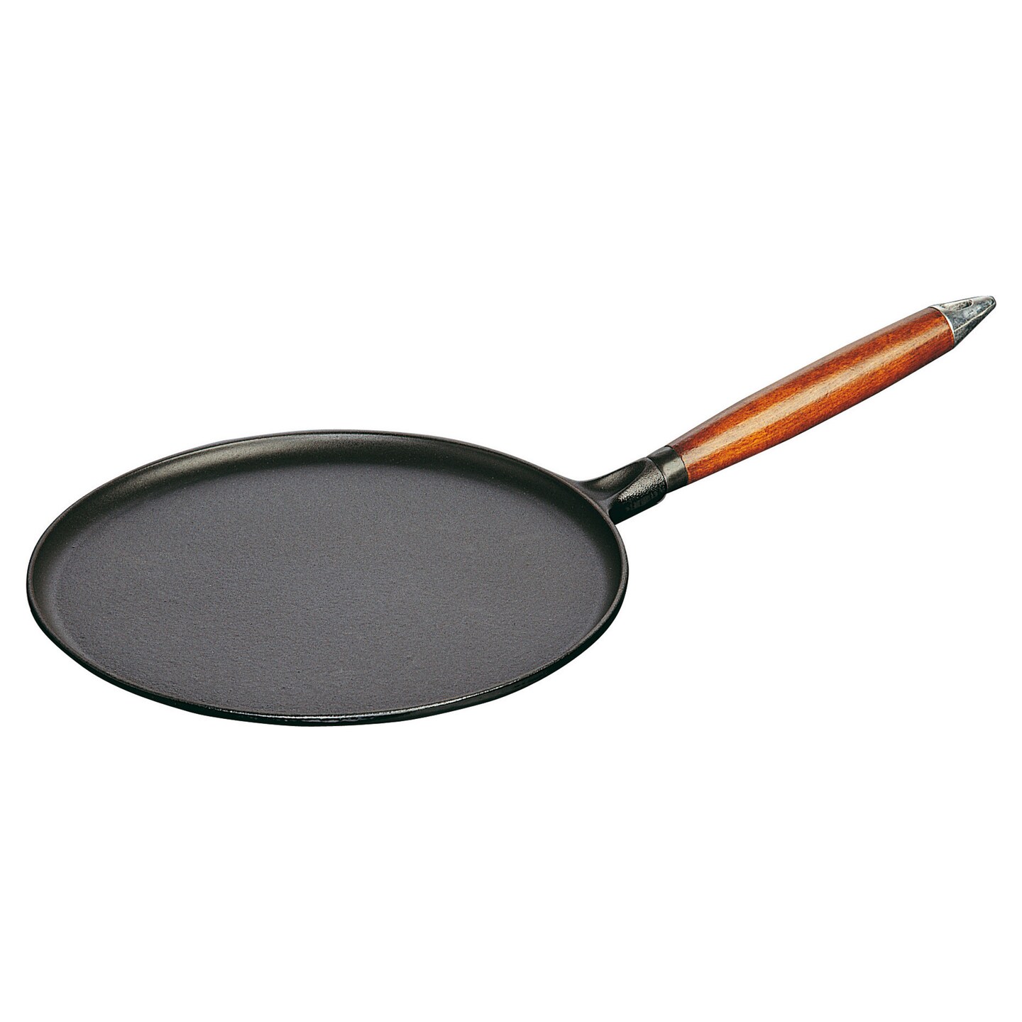 Staub Cast Iron 11-inch Crepe Pan with Spreader &#x26; Spatula - Matte Black